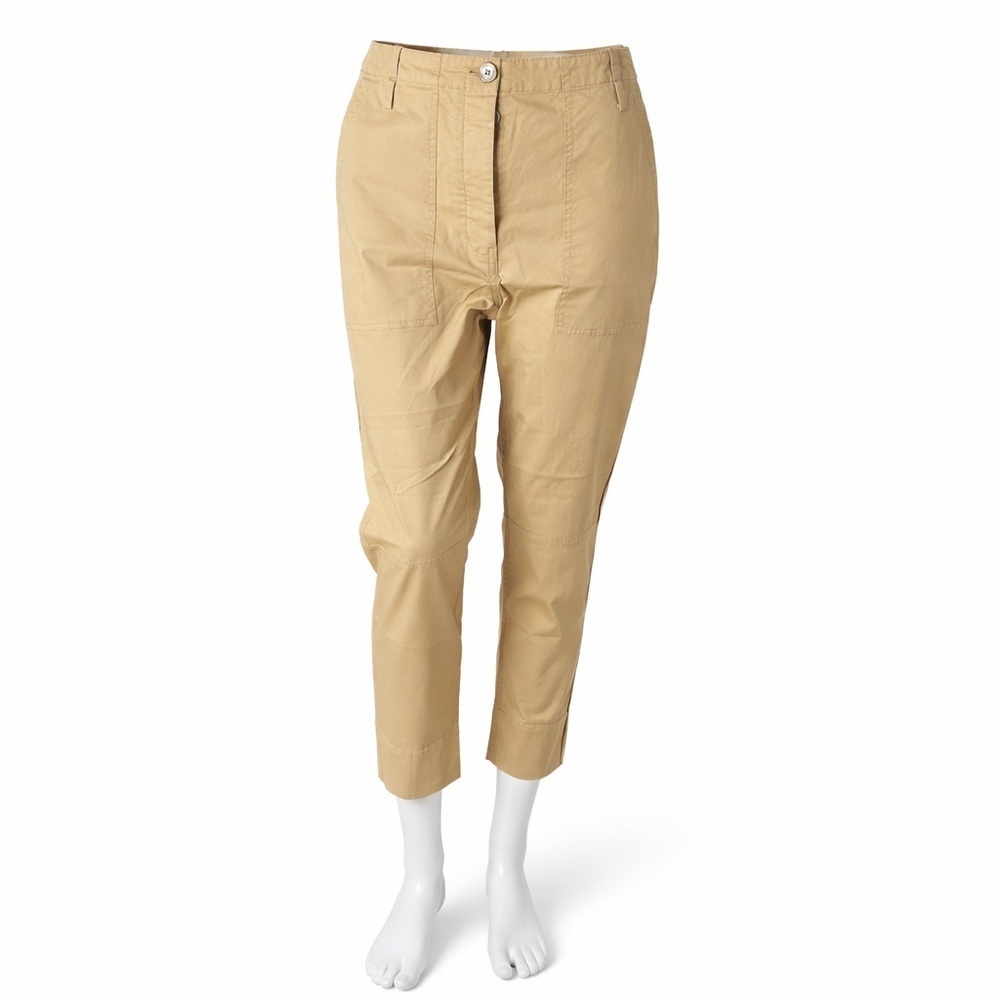 Theory NWT Slim Tapered Cropped Pants Sz 4 Tan Khaki Ankle Chino